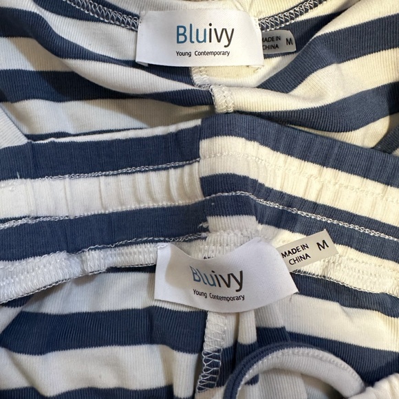 Blue Ivy | Stripped shorts and tank lounge set - Picture 2 of 2